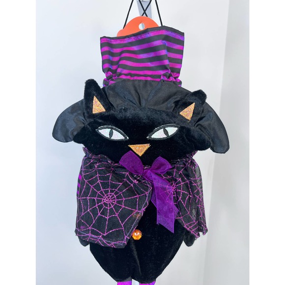 Pier 1 Imports Scary Black Cat Wine Bottle Travel Carrier - Picture 5 of 13